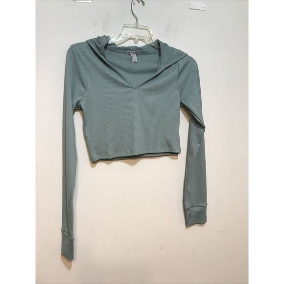 FOREVER 21 Tops - Forever 21 top Large Long Sleeve Pullover Hoodie Light Green